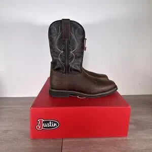 Brand New Justin Men’s Size 10.5D MJ1013 Water Buffalo Style Steel Toe Work Boot Justin Boots | Shoes | Brand New Justin Mens Size 5d Mj1013  main image 3